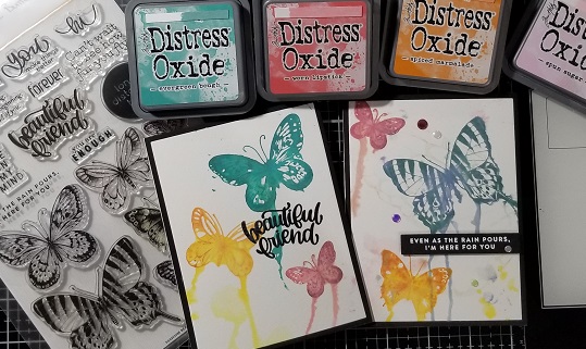Beautiful Butterflies -Watercolour Stamping