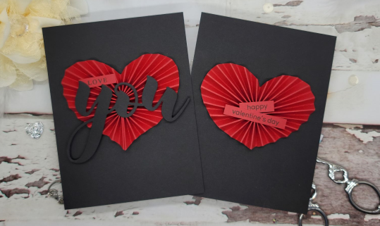 Valentine’s Card – Heart Rosettes